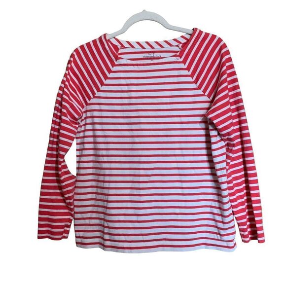 Vineyard Vines Womens Size Medium Multicolor Stripe Elbow Patch Blouse - Picture 1 of 5
